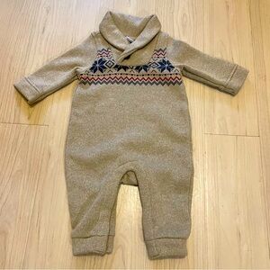 Old  Navy  Baby  Fair  Shawl -  Collar  Knit  Onesie 3 - 6 M